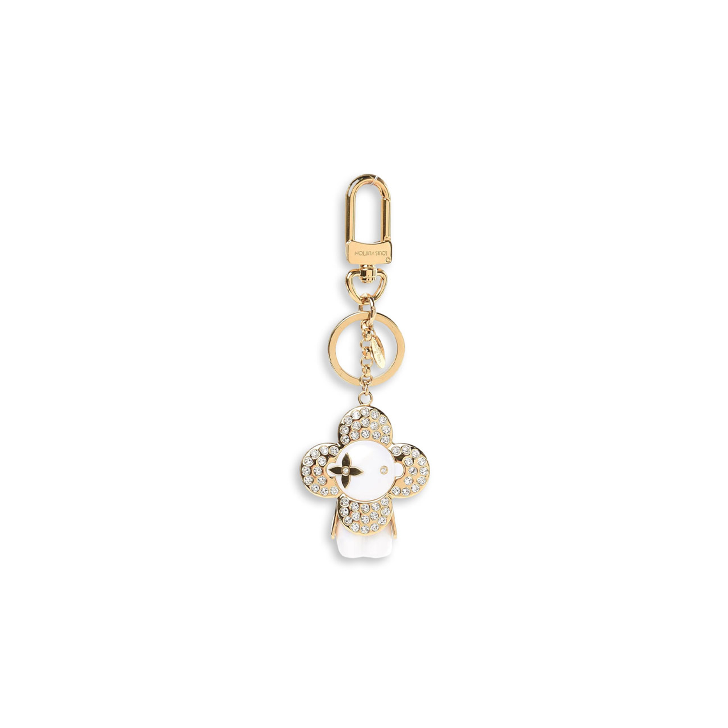 LOUIS VUITTON STRASS VIVIENNE WINTER BAG CHARM KEY HOLDER GOLD